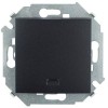 1591160-038 Выключатель одноклавишный кнопочный с подсветкой, 16А 250В, винтовой зажим, графит Simon 15