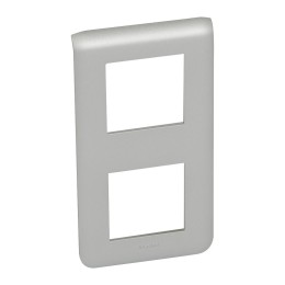 079322 Рамка Mosaic Алюминий 2х2-модульная вертикальная Legrand