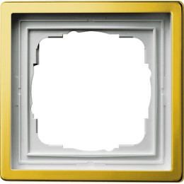 0211113 Рамка F100 Латунь 1-постовая Gira