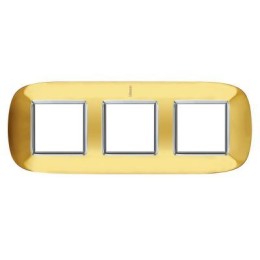HB4802/3OR Рамка Axolute Овал Золото 2+2+2 модуля Bticino