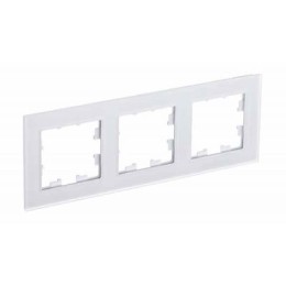 ATN330103 Рамка тройная Schneider Electric Atlasdesign Nature, матовое белое стекло