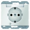 41100069 Штепсельная розетка SCHUKO с контрольной лампой, полем для надписи цвет: полярная белизна, с блеском Arsys Berker