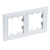 ATN320102 Рамка двойная Schneider Electric Atlasdesign Nature, белое стекло