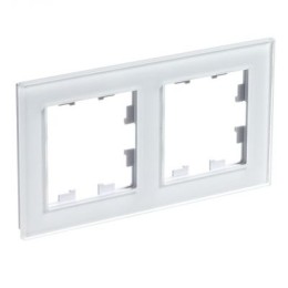 ATN320102 Рамка двойная Schneider Electric Atlasdesign Nature, белое стекло