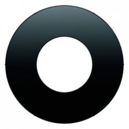 11242045 Центральная панель для нажимной кнопки и светового сигнала E10, черная, с блеском R.1/R.3 Berker