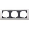 0213808 Рамка Event Белый глянцевый / Черный 3-постовая Gira