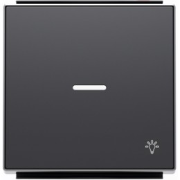 8504.4 NS Клавиша для 1-клав/ выключателей /переключ /кнопок сим "СВЕТ" линзой Чёрный бархат , ABB