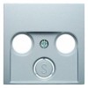 12031404 Центральная панель для антенной розетки 2 и 3 отверстия цвет: алюминий, матовый B.1/B.7 Glas Berker