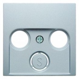 12031404 Центральная панель для антенной розетки 2 и 3 отверстия цвет: алюминий, матовый B.1/B.7 Glas Berker