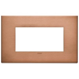 22654.86 Рамка Eikon EXE Медь сатиновая 4-модульная Vimar