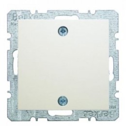 10098912 Заглушка с центральной панелью и винтовым креплением цвет: белый, с блеском S.1 Berker