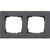 0212235 Рамка установочная для монтажа заподлицо E2 Антрацит 2-постовая Gira