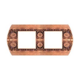 FD01422RU Рамка Sanremo Rustic copper 2-постовая гор/верт. Fede