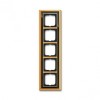 1725-835-500 Рамка Dynasty Латунь полированная черное стекло 5-постовая ABB