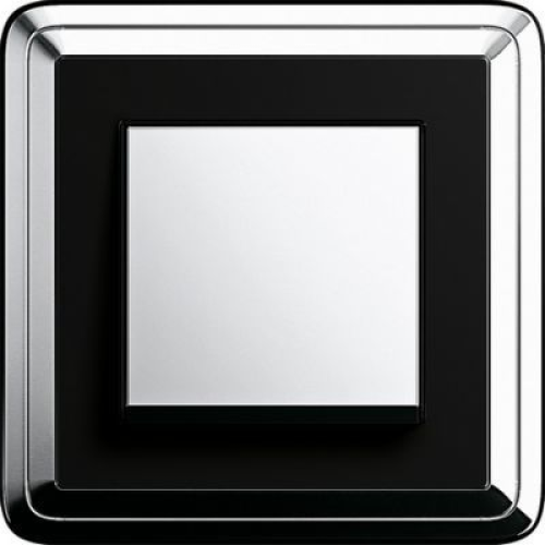 0211642 Рамка Classix Хром / Черный 1-постовая Gira