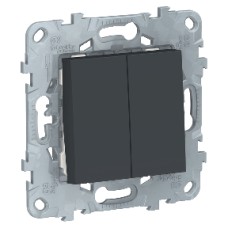 NU521354 Переключатель 2-клавишный, 2 х сх. 6 Антрацит Schneider Electric NU521354 Переключатель 2-клавишный, 2 х сх. 6 Антрацит Schneider Electric