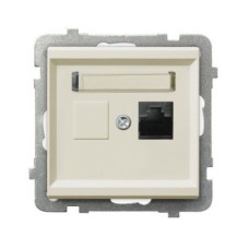 Ospel Sonata Бежевый Розетка компьютерная 1-я, категория 5e, RJ-45, без рамк GPK-1R/K/m/27 Ospel Sonata Бежевый Розетка компьютерная 1-я, категория 5e, RJ-45, без рамк GPK-1R/K/m/27