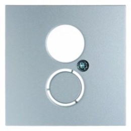 11961404 Центральная панель для розетки к громкоговорителю цвет: алюминий, матовый B.1/B.7 Glas Berker