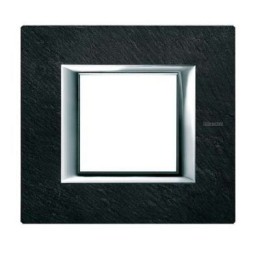 HA4802RLV Рамка Axolute Квадрат Ардезия 2-модульная Bticino