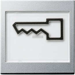 021826 Клавиша с полем для надписи 37*47 мм и символом "дверь" Алюминий Gira