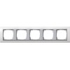 021571 Рамка Event Белый / Алюминий 5-постовая Gira
