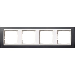0214328 Рамка Event Черный / Белый 4-постовая Gira