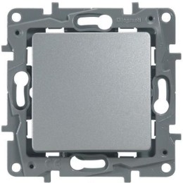 672414 Выключатель без фиксации (кнопка) с Н.О./Н.З. контактом - Etika - 6 A - 250 В~ - алюминий Legrand