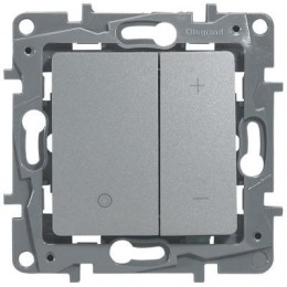 672418 Светорегулятор нажимной - Etika - 400 Вт - алюминий Legrand