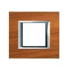 HA4802LTK Рамка Axolute Квадрат Тиковое дерево 2-модульная Bticino