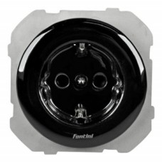 34212272 Розетка 2К+З, черный фарфор Fontini DO 34212272 Розетка 2К+З, черный фарфор Fontini DO
