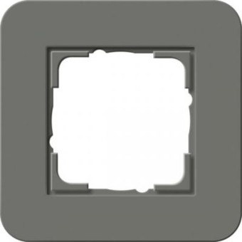0211423	 Рамка с антрацитовой подложкой E3 Темно-серый / Антрацит 1-постовая Gira