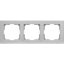 WL04-Frame-03 Рамка на 3 поста (серебряный) Stark Werkel a031804