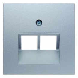 14091404 Центральная панель для UAE/E-DAT Design/Telekom розетка ISDN цвет: алюминий, матовый B.1/B.7 Glas Berker