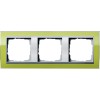 0213746 Рамка Event Clear Зеленый / Алюминий 3-постовая Gira
