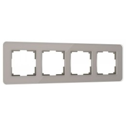 W0042417 Рамка на 4 поста (дымчатый) Elite Werkel a057877