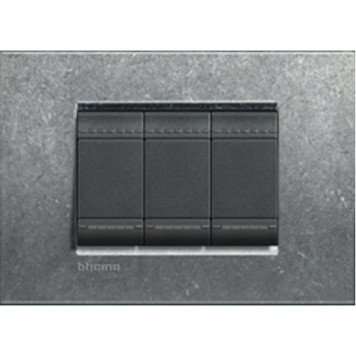 LNA4802NA Рамка LivingLight Квадрат Серый 2-модульная Bticino