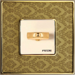 FD01321DGOB Рамка Vintage Tapestry Золото 1-постовая Fede