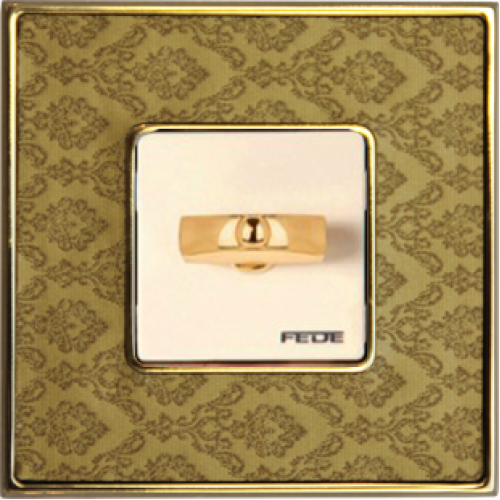 FD01321DGOB Рамка Vintage Tapestry Золото 1-постовая Fede