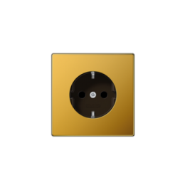 GO1520KI Розетка с заземлением с защитой от детей Jung 16А/250В блеск золота Jung LS серия