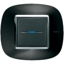 HB4802XS Рамка Axolute Овал Темный металлик 2-модульная Bticino