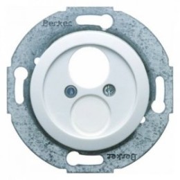 450820 Механизм для малого штекерного разъема с центральной панелью цвет: полярная белизна, с блеском серия 1930, Glasserie, Palazzo Berker