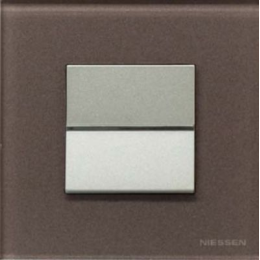 N2271 CC Рамка Zenit Кофейное стекло 1-постовая ABB