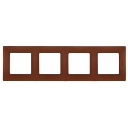 672574 Рамка Etika Какао 4-постовая Legrand