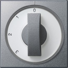 066926 Накладка с ручкой для трехступенчатого переключателя Алюминий Gira