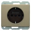 41140001 Штепсельная розетка SCHUKO цвет: светло-бронзовый, металл Arsys Berker