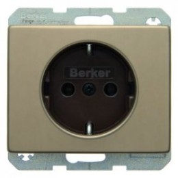 41140001 Штепсельная розетка SCHUKO цвет: светло-бронзовый, металл Arsys Berker
