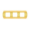 FD01423OB Рамка Sanremo bright gold 3-постовая гор/верт. Fede