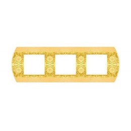 FD01423OB Рамка Sanremo bright gold 3-постовая гор/верт. Fede