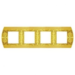 FD01424OB Рамка Sanremo bright gold 4-постовая гор/верт. Fede