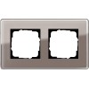 0212522 Рамка Esprit Glass C Дымчатое стекло 2-постовая Gira
